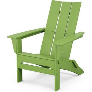 POLYWOOD Modern Folding Adirondack Chair(Lime)