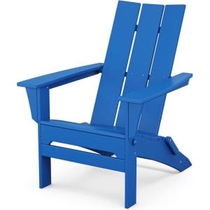 POLYWOOD Modern Folding Adirondack Chair(Pacific Blue)