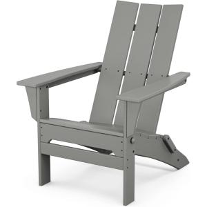POLYWOOD Modern Folding Adirondack Chair(Slate Grey)