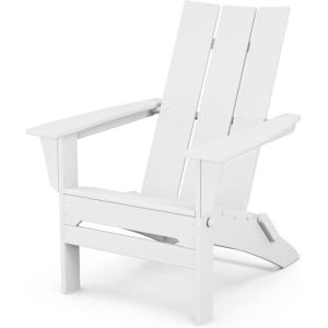 POLYWOOD Modern Folding Adirondack Chair(White)