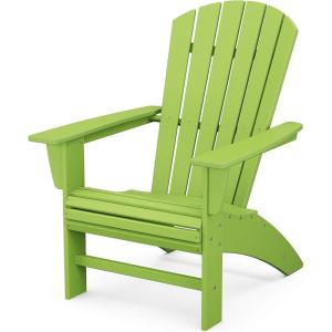 POLYWOOD Nautical Curveback Adirondack Chair(Lime)