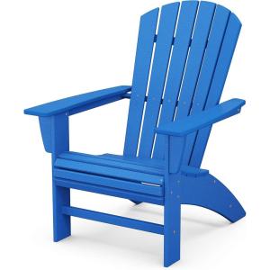POLYWOOD Nautical Curveback Adirondack Chair(Pacific Blue)