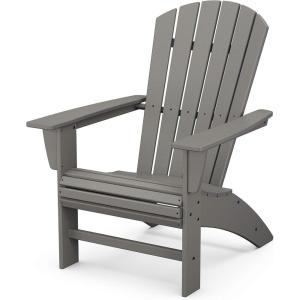 POLYWOOD Nautical Curveback Adirondack Chair(Slate Grey)