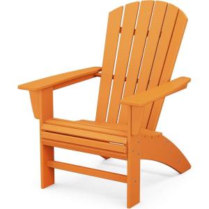 POLYWOOD Nautical Curveback Adirondack Chair(Tangerine)