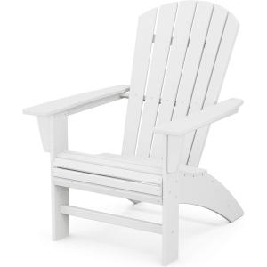 POLYWOOD Nautical Curveback Adirondack Chair(White)