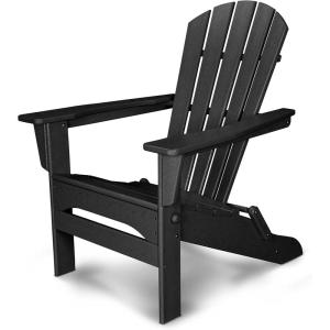 POLYWOOD® Palm Coast Folding Adirondack in Mahogany(Black)