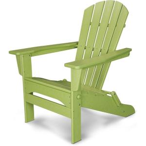 POLYWOOD® Palm Coast Folding Adirondack in Mahogany(Lime)