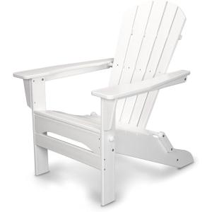 POLYWOOD® Palm Coast Folding Adirondack in Mahogany(White)