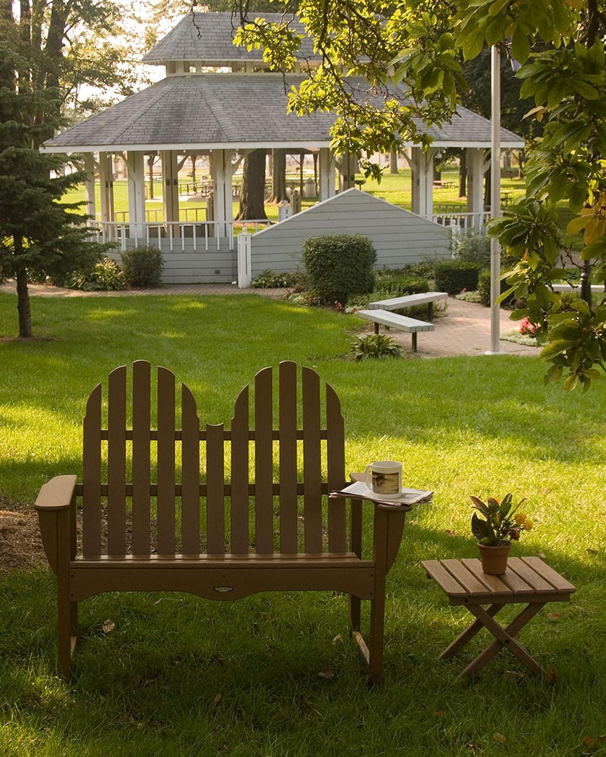 image:imagePOLYWOOD Classic Adirondack Bench BlackSlate Grey