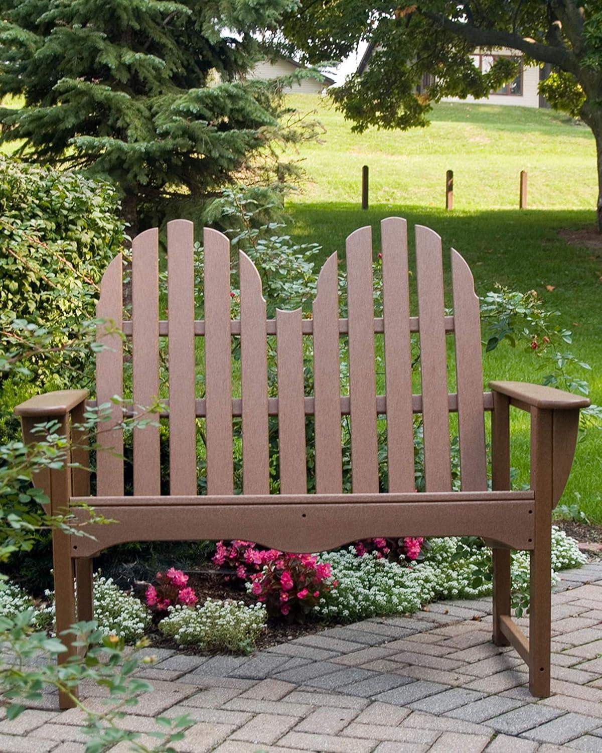 image:imagePOLYWOOD Classic Adirondack Bench BlackSlate Grey