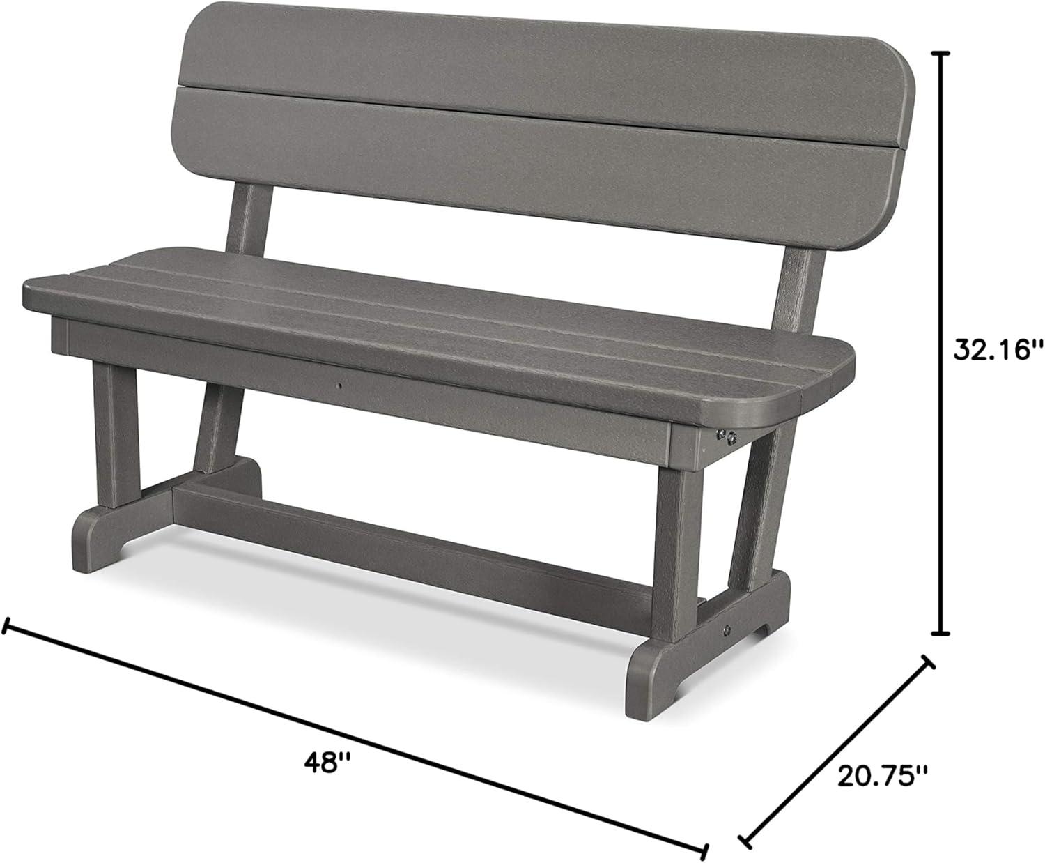 image:imagePOLYWOOD PB48TE Park 48 Bench TeakSlate Grey