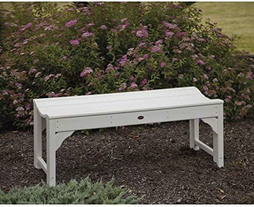 image:imagePOLYWOOD Traditional Garden 48Inch Backless Bench GreenSlate Grey