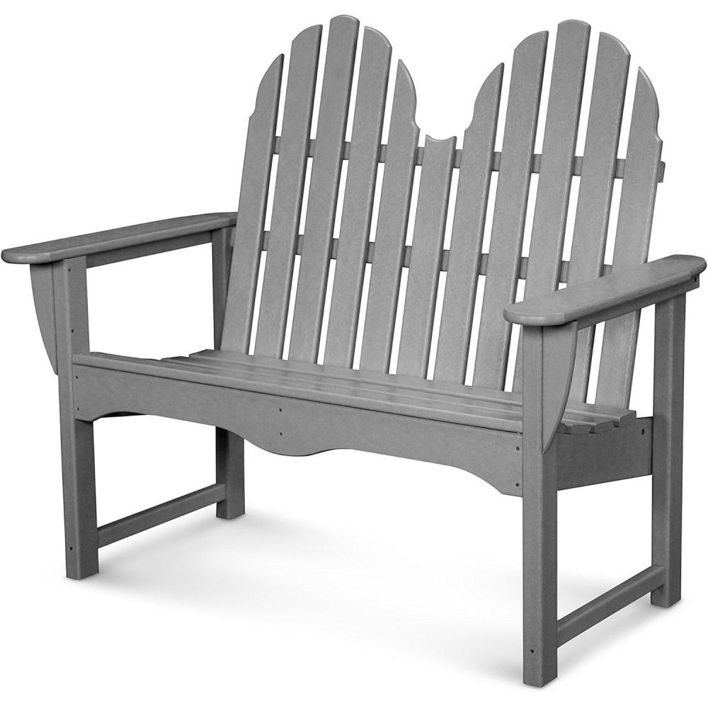 image:imagePOLYWOOD Classic Adirondack Bench BlackSlate Grey