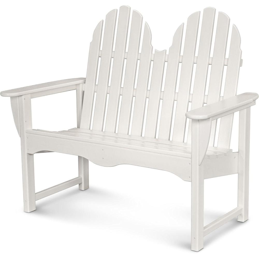 image:imagePOLYWOOD Classic Adirondack Bench BlackWhite