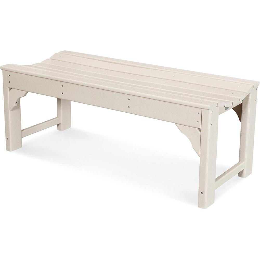 image:imagePOLYWOOD Traditional Garden 48Inch Backless Bench GreenSand