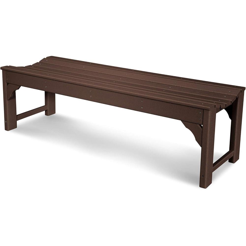 image:imagePOLYWOOD Traditional Garden Bench BlackMahogany