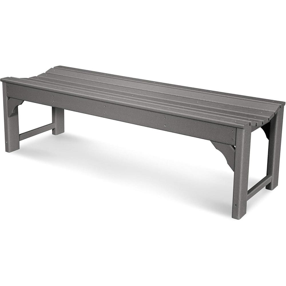 image:imagePOLYWOOD Traditional Garden Bench BlackSlate Grey