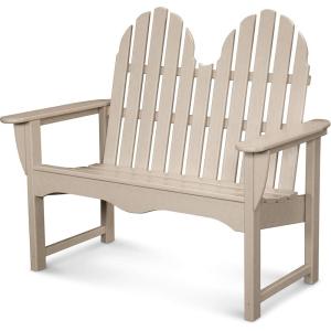 POLYWOOD® Classic Adirondack Bench, Black(Sand)