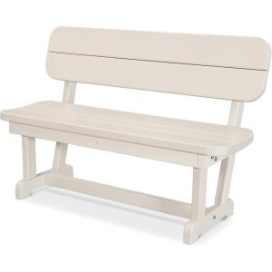 POLYWOOD PB48TE Park 48″ Bench, Teak(Sand)