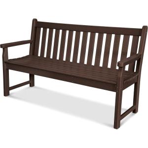 POLYWOOD TGB60SA Traditional Garden 60″ Bench, Sand(Mahogany)