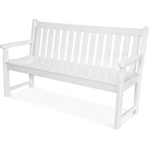 POLYWOOD TGB60SA Traditional Garden 60″ Bench, Sand(White)