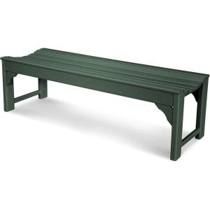 POLYWOOD® Traditional Garden Bench, Black(Green)