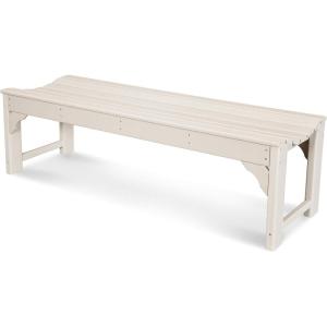 POLYWOOD® Traditional Garden Bench, Black(Sand)