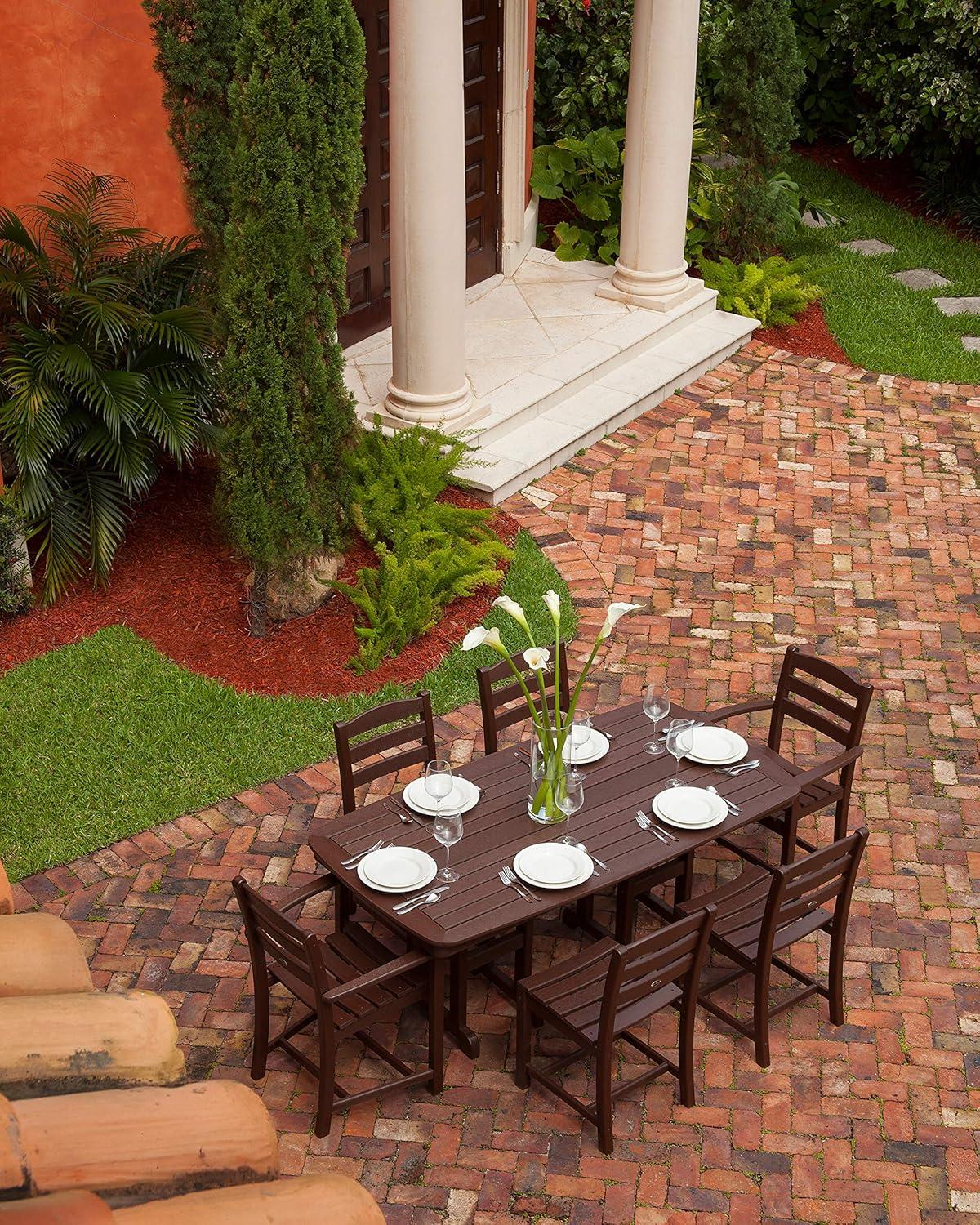 image:imagePOLYWOOD PWS1311WH La Casa Caf 7Piece Dining Set WhiteLime White