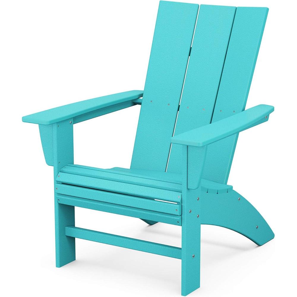 image:imagePOLYWOOD Modern Curveback Adirondack Chair Sand Heavy Duty HDPE Outdoor Furniture Bonfire Fire Pit Seating Classic Wooden Style Patio Lawn Deck Dock amp Lake ChairsAruba