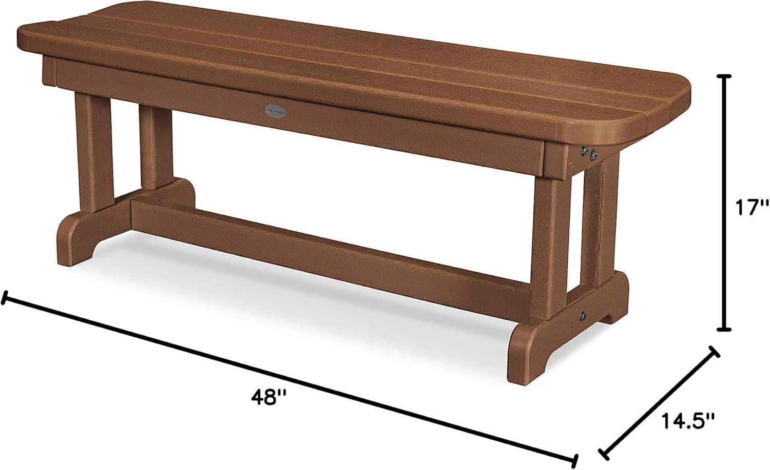 image:imagePOLYWOOD PBB48MA Park 48 Backless Bench MahoganyTeak