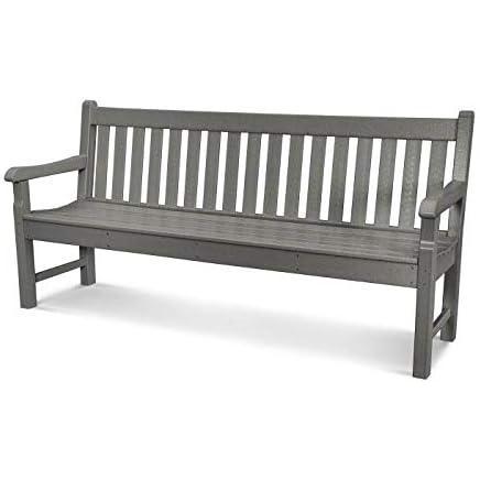 image:imagePOLYWOOD RKB72BL Rockford 72 Bench BlackSlate Grey