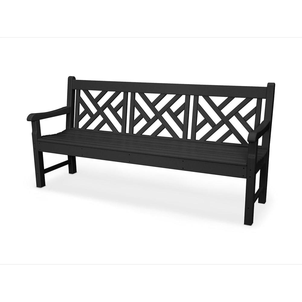 image:imagePOLYWOOD RKCB72WH Rockford 72 Chippendale Bench WhiteBlack