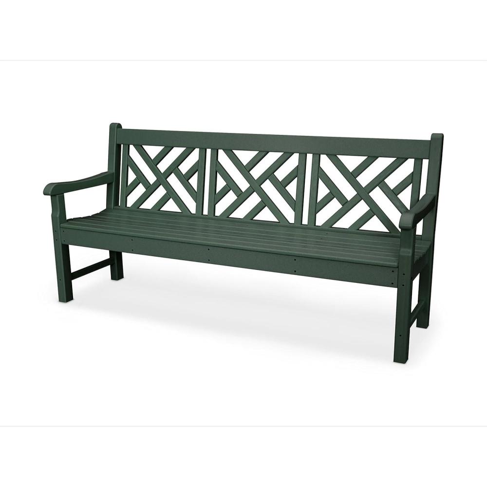 image:imagePOLYWOOD RKCB72WH Rockford 72 Chippendale Bench WhiteGreen