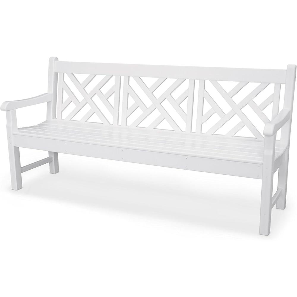 image:imagePOLYWOOD RKCB72WH Rockford 72 Chippendale Bench WhiteWhite