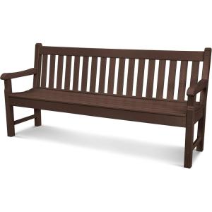 POLYWOOD RKB72BL Rockford 72″ Bench, Black(Mahogany)