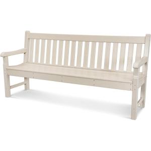 POLYWOOD RKB72BL Rockford 72″ Bench, Black(Sand)