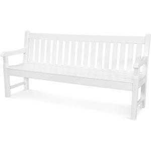 POLYWOOD RKB72BL Rockford 72″ Bench, Black(White)