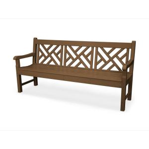 POLYWOOD RKCB72WH Rockford 72″ Chippendale Bench, White(Teak)
