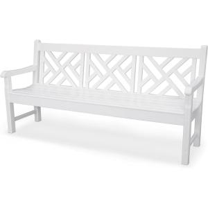 POLYWOOD RKCB72WH Rockford 72″ Chippendale Bench, White(White)
