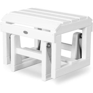 POLYWOOD OTGLWH Classic Adirondack Glider Ottoman, White(White)