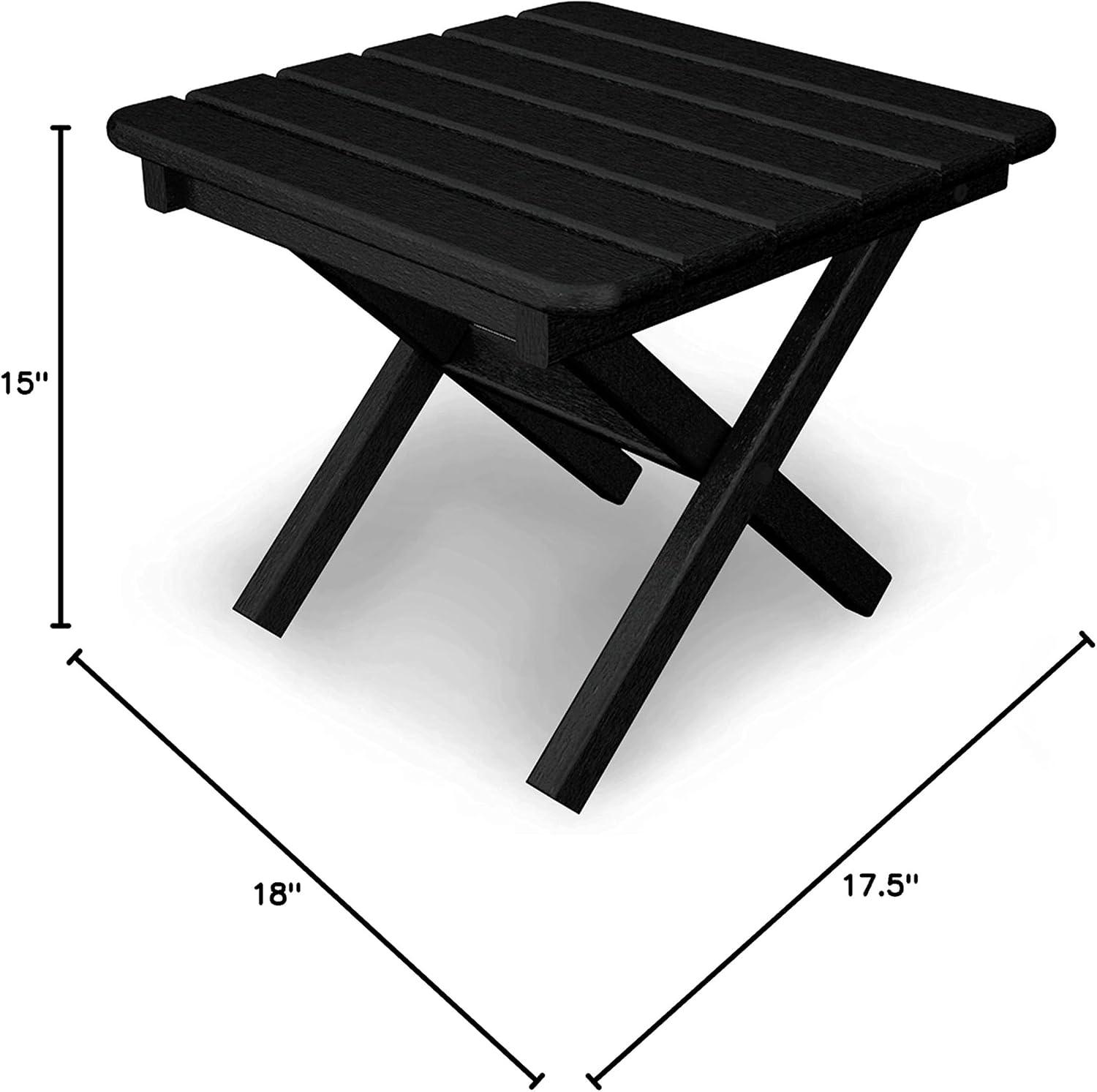 image:imagePOLYWOOD ST1818WH Square 18 Side Table WhiteBlack