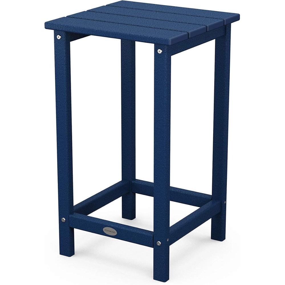 image:imagePOLYWOOD ECT26WH Long Island 26 Counter Side Table WhiteNavy