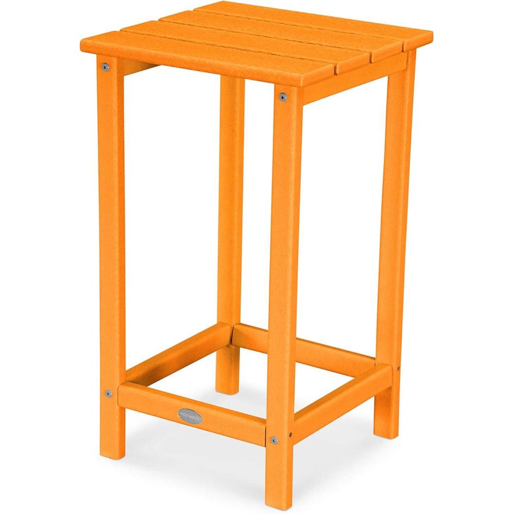 image:imagePOLYWOOD ECT26WH Long Island 26 Counter Side Table WhiteTangerine