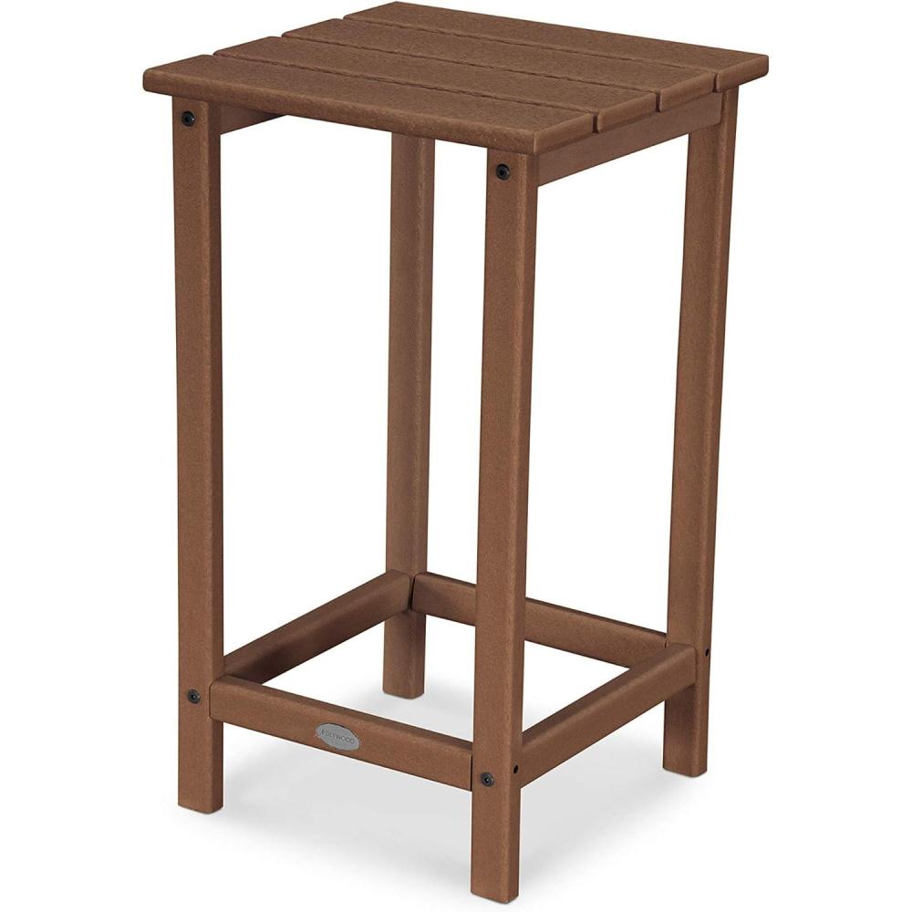 image:imagePOLYWOOD ECT26WH Long Island 26 Counter Side Table WhiteTeak