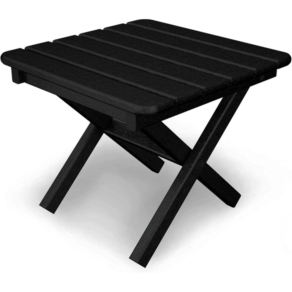 image:imagePOLYWOOD ST1818WH Square 18 Side Table WhiteBlack