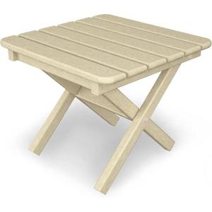 POLYWOOD ST1818WH Square 18″ Side Table, White(Sand)