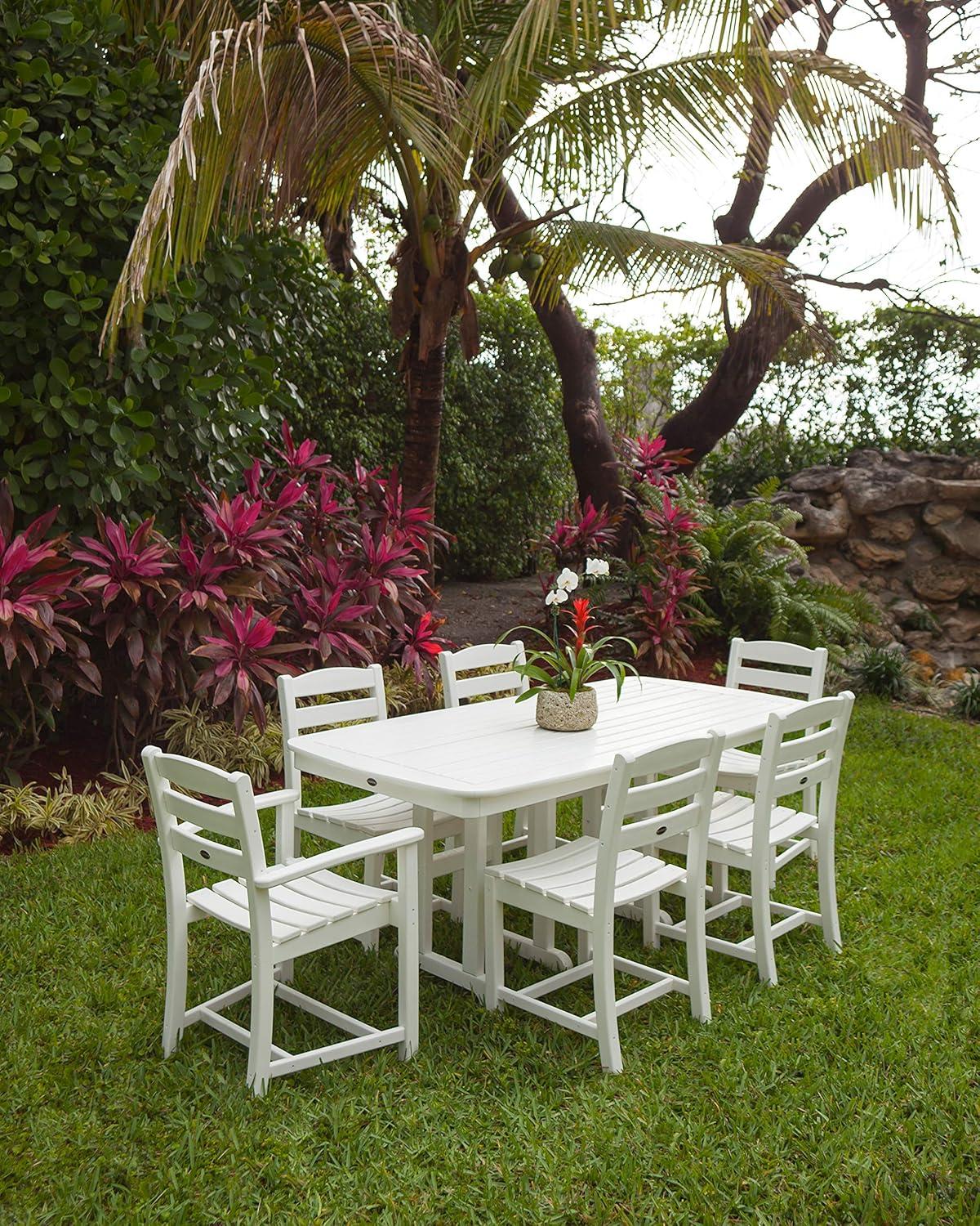 image:imagePOLYWOOD PWS1311MA La Casa Caf 7Piece Dining Set MahoganyGreen