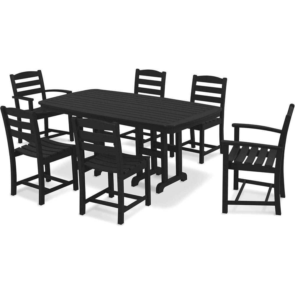 image:imagePOLYWOOD PWS1311MA La Casa Caf 7Piece Dining Set MahoganyBlack