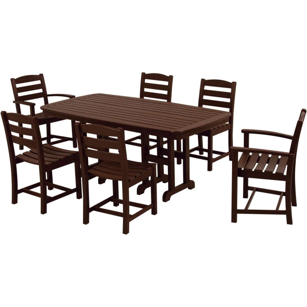 image:imagePOLYWOOD PWS1311MA La Casa Caf 7Piece Dining Set MahoganyMahogany