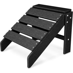 POLYWOOD SBO20BL South Beach Ottoman, Black(Black)